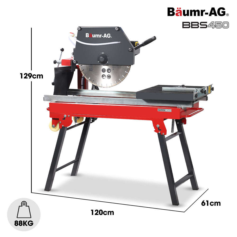 2200W 450mm 18" Brick & Masonry Table Saw, Electric Tile Concrete Cutting, with Stand