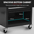 Bullet Pro 4 Drawer Tool Box Cabinet Trolley Storage, with 1-Door Toolbox Garage Organiser Set, Black