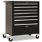 7 Drawer Tool Box Cabinet Trolley Storage, Toolbox Garage Organiser Set, Black