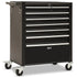 7 Drawer Tool Box Cabinet Trolley Storage, Toolbox Garage Organiser Set, Black