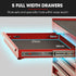7 Drawer Tool Box Cabinet Trolley Storage, Toolbox Garage Organiser Set, Red