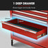 7 Drawer Tool Box Cabinet Trolley Storage, Toolbox Garage Organiser Set, Red