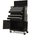 8 Drawer Tool Box Chest Cabinet Storage, with 2-Door Toolbox Garage Organiser Set, Black