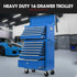 BULLET 16 Drawer Tool Box Cabinet Chest Storage, Toolbox Garage Organiser Set, Blue
