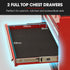 16 Drawer Tool Box Cabinet Chest Storage, Toolbox Garage Organiser Set, Red