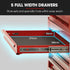 16 Drawer Tool Box Cabinet Chest Storage, Toolbox Garage Organiser Set, Red