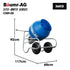 100L Portable Poly Drum Cement Concrete Mixer, Ultra-Light 36kg, 16 Inch Tyres, Electric Direct Drive Motor