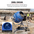 BAUMR-AG 200L Heavy-Duty Petrol Concrete Cement Mixer, 3hp 105cc Engine