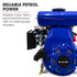 BAUMR-AG 200L Heavy-Duty Petrol Concrete Cement Mixer, 3hp 105cc Engine