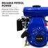 BAUMR-AG 250L Heavy-Duty Petrol Concrete Cement Mixer, 3hp 105cc Engine