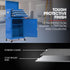 3 Drawer Tool Box Cabinet Trolley Storage, with 1-Door Toolbox Garage Organiser Set, Blue