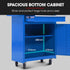 5 Drawer Tool Box Cabinet Chest Storage, with 1-Door Toolbox Garage Organiser Set, Blue