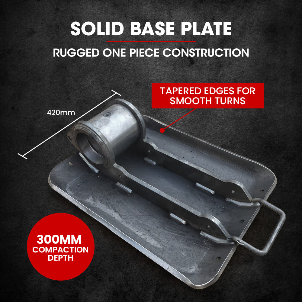 94kg 420x540mm Plate Compactor, Sprinkler System, Paver Pad