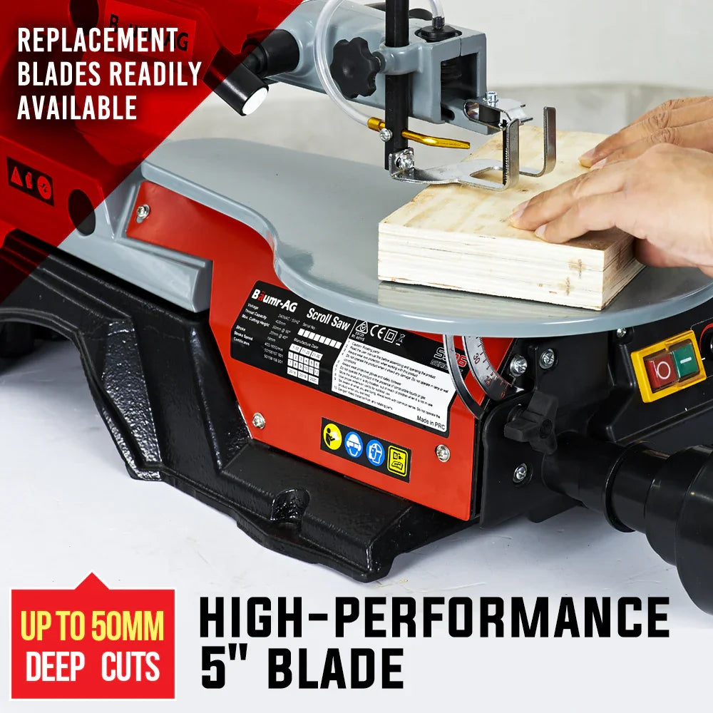 SS16 16 120W Variable Speed Scroll Saw Tool Electric Dual Lamps