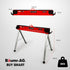 Baumr-AG 2 x Steel Saw Horse, 1000kg Capacity Folding Adjustable Sawhorses, 2x4 Support Arms