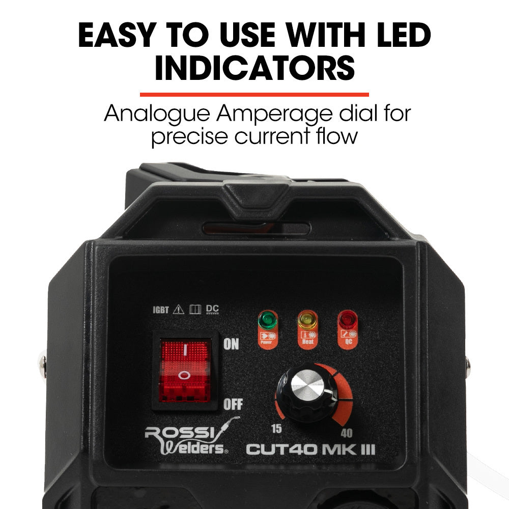 ROSSI 40 Amp Plasma Cutter, Portable Oxy Torch Welder Cutting Machine, 15A Plug