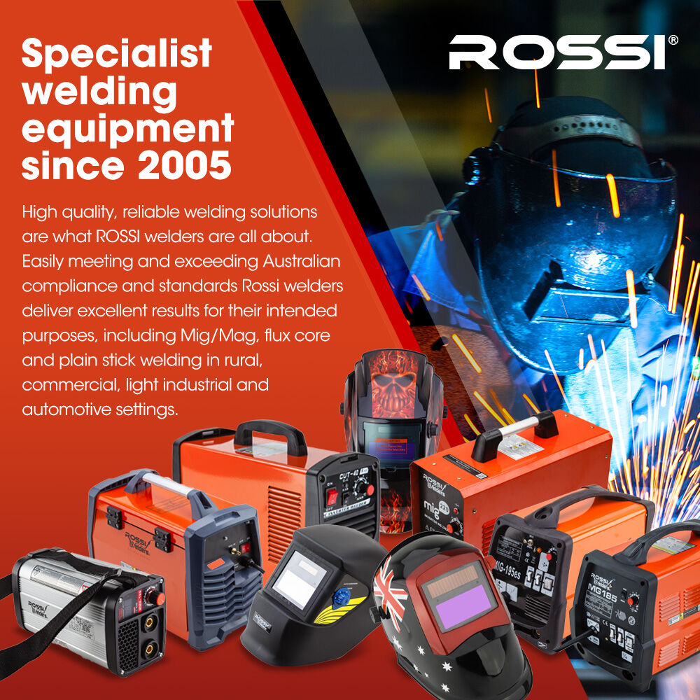 ROSSI 160 Amp Inverter Arc MMA Stick DC Welder, Portable Welding Machine, 15A Plug