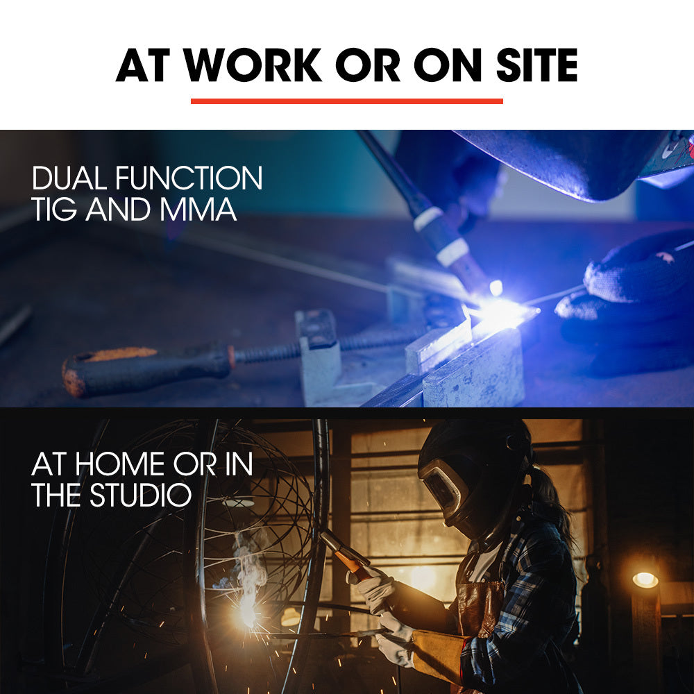 160 Amp AC DC TIG MMA ARC Stick Inverter Welder, Ideal for Aluminium and Copper Welding, 15A Plug