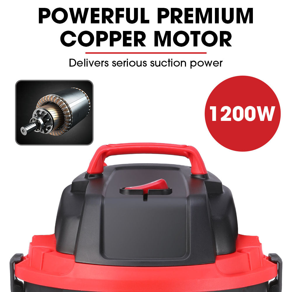 30L 1200W Wet and Dry Vacuum Cleaner, with Blower, for Car, Workshop, Carpet
