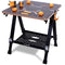 Portable Multifunction Workbench, 2-in-1 Worktable and Sawhorse, Height Adjustable, Expandable