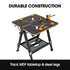 Portable Multifunction Workbench, 2-in-1 Worktable and Sawhorse, Height Adjustable, Expandable