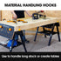 Portable Multifunction Workbench, 2-in-1 Worktable and Sawhorse, Height Adjustable, Expandable