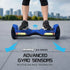 SX-2500 Hoverboard Scooter, 500W Brushless, UL Certified, AU Compliant, 6.5-inch Off-Road Style Tyres, Superior Self Balancing System, LED Lights, Blue