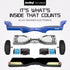 SX-2500 Hoverboard Scooter, 500W Brushless, UL Certified, AU Compliant, 6.5-inch Off-Road Style Tyres, Superior Self Balancing System, LED Lights, Blue