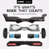SX-2500 Hoverboard Scooter, 500W Brushless, UL Certified, AU Compliant, 6.5-inch Off-Road Style Tyres, Superior Self Balancing System, LED Lights, Black