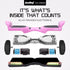 SX-2500 Hoverboard Scooter, 500W Brushless, UL Certified, AU Compliant, 6.5-inch Off-Road Style Tyres, Superior Self Balancing System, LED Lights, Pink