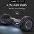 SX-2000 Hoverboard Scooter, 500W Brushless, Superior Self Balancing System, UL Certified, LED Lights, Black