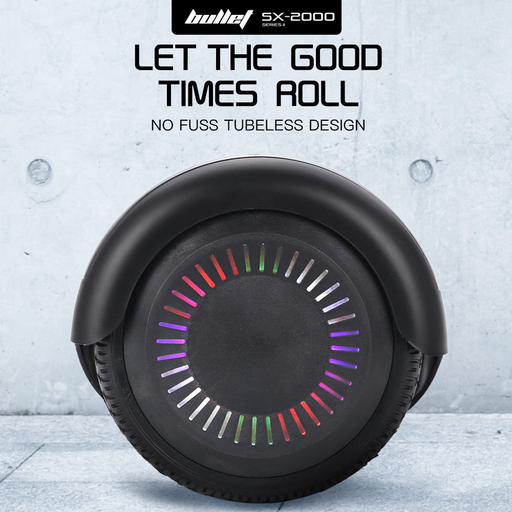 SX-2000 Hoverboard Scooter, 500W Brushless, Superior Self Balancing System, UL Certified, LED Lights, Black