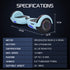 BULLET SX-2000 Hoverboard Scooter, 500W Brushless, Superior Self Balancing System, UL Certified, LED Lights, Mint Green