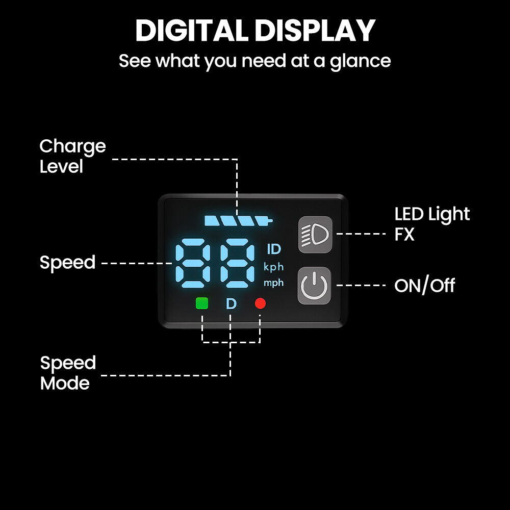 Alpha Edge Electric Scooter Kids & Teens 16km/h Bluetooth Speaker LED - Black
