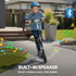 Alpha Edge Electric Scooter Kids & Teens 16km/h Bluetooth Speaker LED - Black