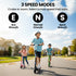 Edge Electric Scooter Kids/Teens, 16km/h Max, Adjustable Height, UL Certified, AU Compliant, Dual Brakes, Bluetooth Music, LED, Blue