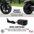 Edge Electric Scooter Kids/Teens, 16km/h Max, Adjustable Height, UL Certified, AU Compliant, Dual Brakes, Bluetooth Music, LED, Blue