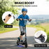 Edge Electric Scooter Kids/Teens, 16km/h Max, Adjustable Height, UL Certified, AU Compliant, Dual Brakes, Bluetooth Music, LED, Blue