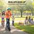 Edge Electric Scooter Kids/Teens, 16km/h Max, Adjustable Height, UL Certified, AU Compliant, Dual Brakes, Bluetooth Music, LED, Blue