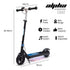 Edge Electric Scooter Kids/Teens, 16km/h Max, Adjustable Height, UL Certified, AU Compliant, Dual Brakes, Bluetooth Music, LED, Blue