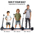 Edge Electric Scooter Kids/Teens, 16km/h Max, Adjustable Height, UL Certified, AU Compliant, Dual Brakes, Bluetooth Music, LED, Blue
