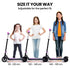 Edge Electric Scooter Kids/Teens, 16km/h Max, Adjustable Height, UL Certified, AU Compliant, Dual Brakes, Bluetooth Music, LED, Pink