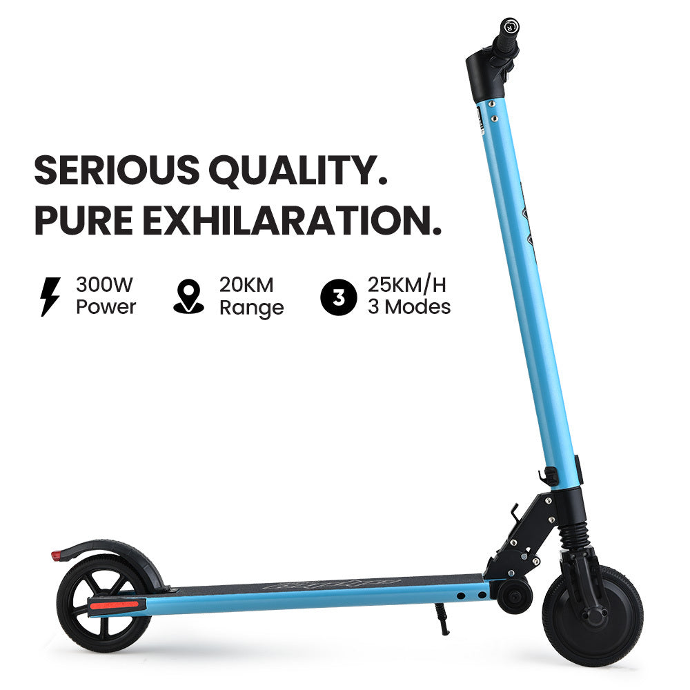 Peak Electric Scooter 300W Power Up to 25km/h Adult Teens E-Scooter Easy Fold, Blue