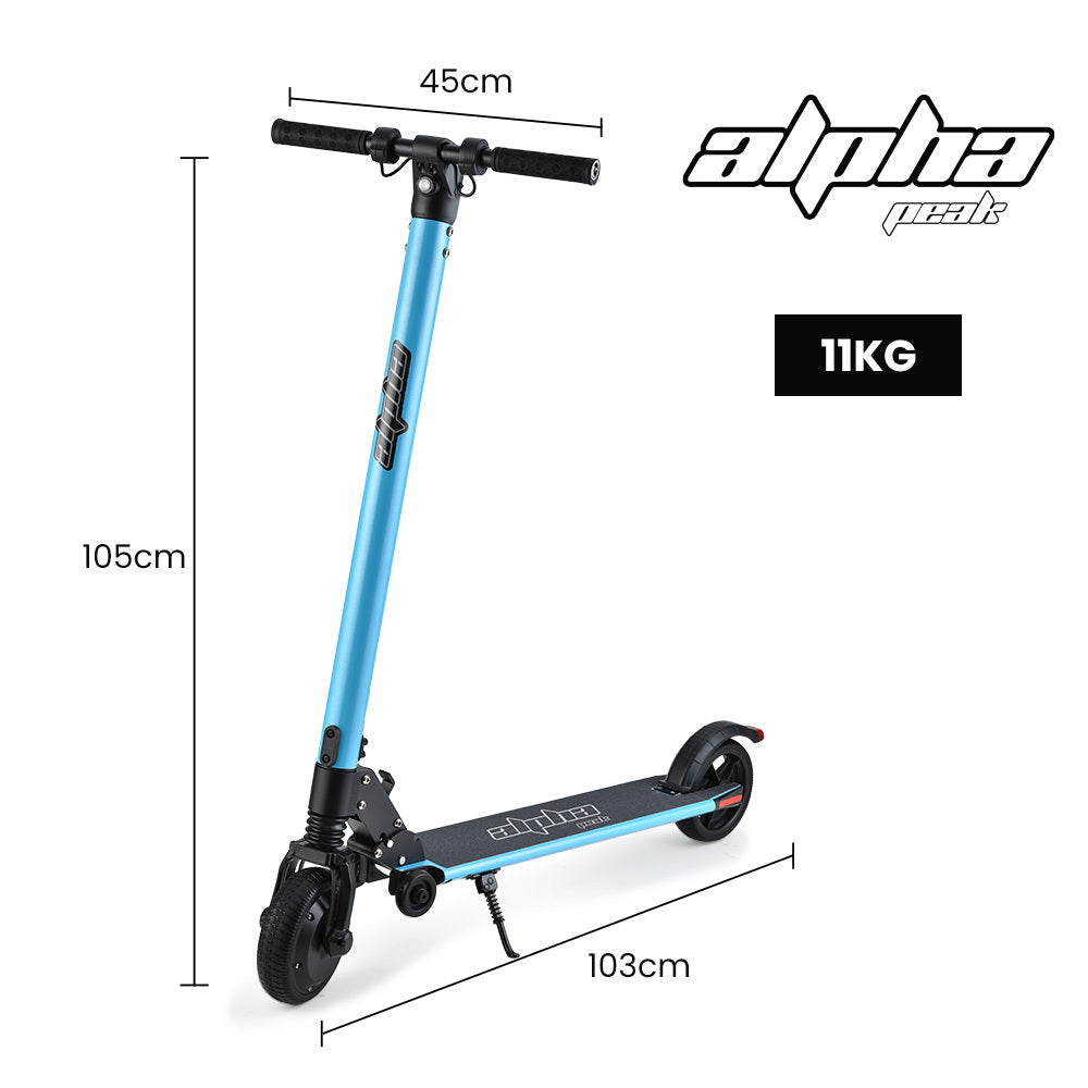 Peak Electric Scooter 300W Power Up to 25km/h Adult Teens E-Scooter Easy Fold, Blue