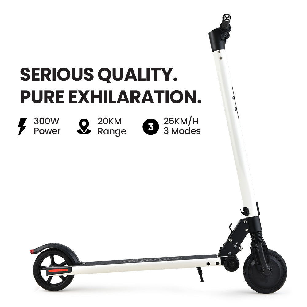 Peak Electric Scooter 300W Power Up to 25km/h Adult Teens E-Scooter Easy Fold, White