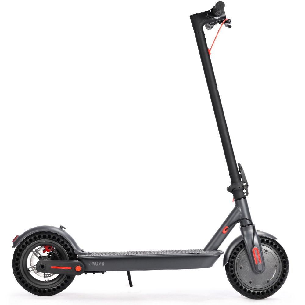 Urban 8 Electric Scooter, Suspension, 25km Range, 8.5-Inch Wheels, Brushless Motor, Motorised Commuter eScooter for Adults, Grey