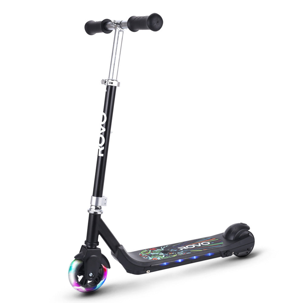 WhizKid Electric Scooter, Ages 5-11, Adjustable Height, Lithium Battery, Brushless Motor, Black