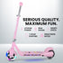 WhizKid Electric Scooter, Ages 5-11, Adjustable Height, AU Compliant, Lithium Battery, Brushless Motor, Pink