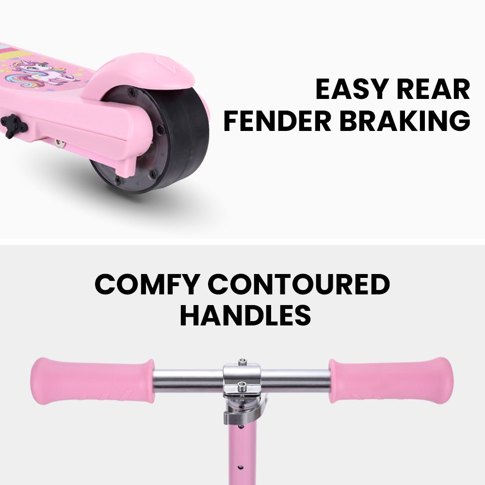 WhizKid Electric Scooter, Ages 5-11, Adjustable Height, AU Compliant, Lithium Battery, Brushless Motor, Pink