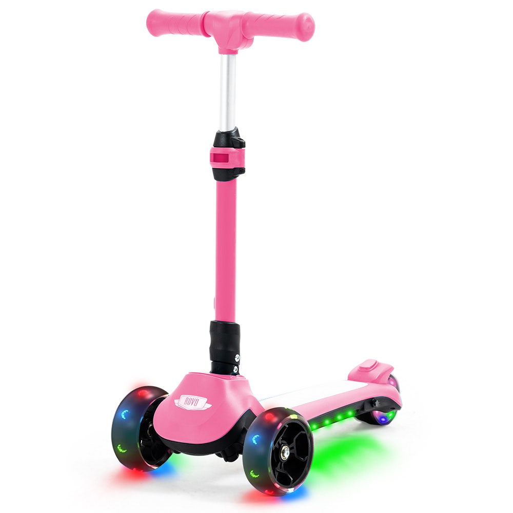 3-Wheel Electric Scooter , Ages 3-8, Adjustable Height, AU Compliant, Lithium Battery, Pink